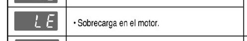 foto del manual, error LE